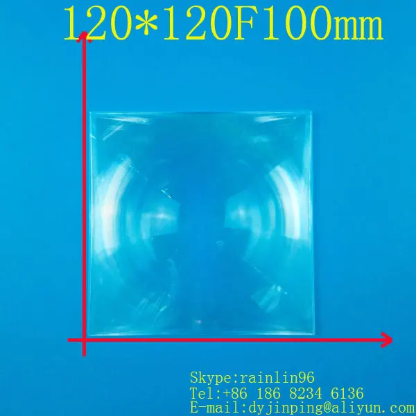 120*120MM Square Fresnel Lens Focal length 100mm,Concentrated amplification,Optical transmittance 90%,magnification 4-5 times