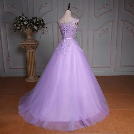 100%real light purple beading sequined medieval dress Renaissance ball gown Sissi princess Victoria/Antoinette/ Belle Ball