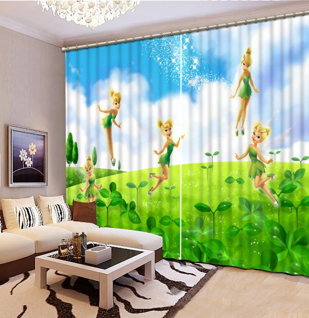 Window Curtains Custom 3D Curtain Grassland little person Curtains For Bedroom European style 3D Blackout Window Living Room