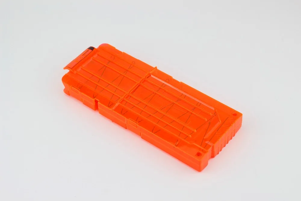 12 Reload Clip Magazines Round Darts Replacement Plastic Magazines Toy Gun Soft Bullet Clip Orange For Nerf N-Strike