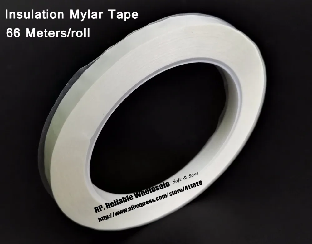 

20mm*66M Single Sided Adhesive Insulating Mylar Tape for capacitors, Fireproof, White