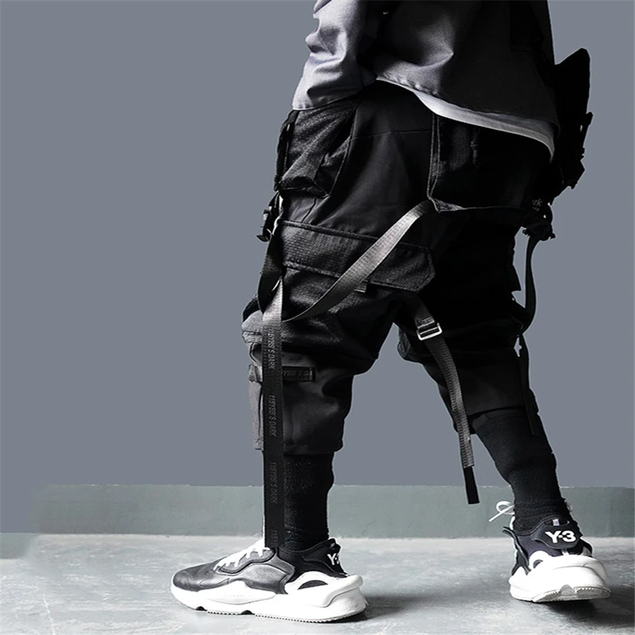 【新品】BREATH BADHOP MULTI POCKET CARGO L 11 BYBB'S DARK Cargo Pants Men Harajuku Streetwear Tactics Pants