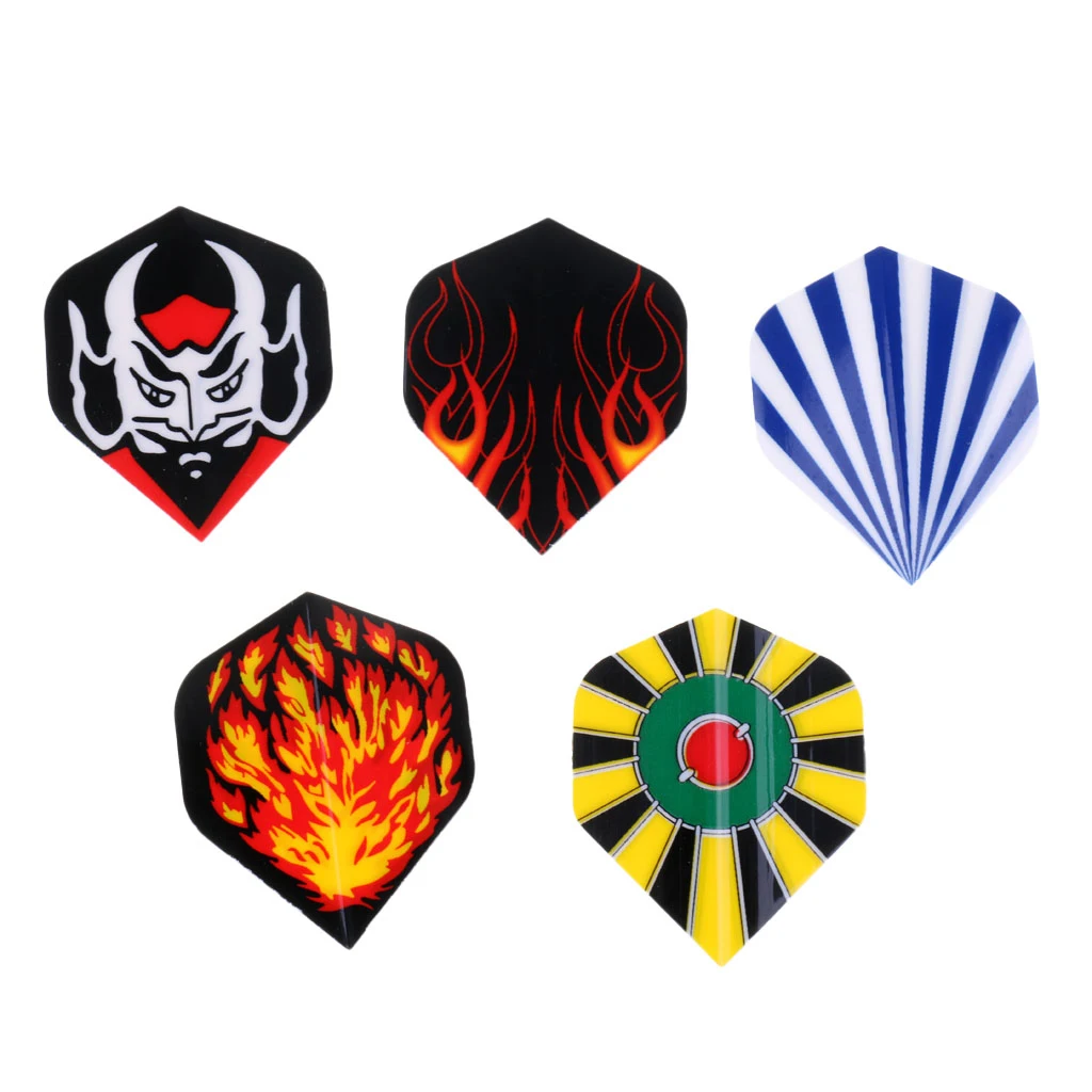 60 Pieces Professional PET Dart Flights Cool Multiple Styles Colorful Darts Flight Accessories