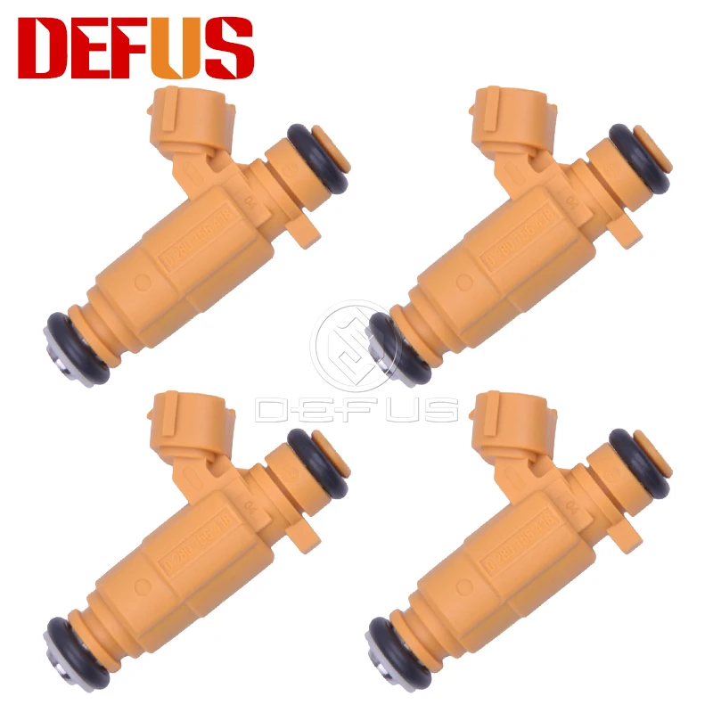 DEFUS 4x 0280156418 Fuel Injector Bico For Nissan Livina Grand Livina Tiida 1.8 16V Flex 09 0 280 156 418 Injection Value Nozzle