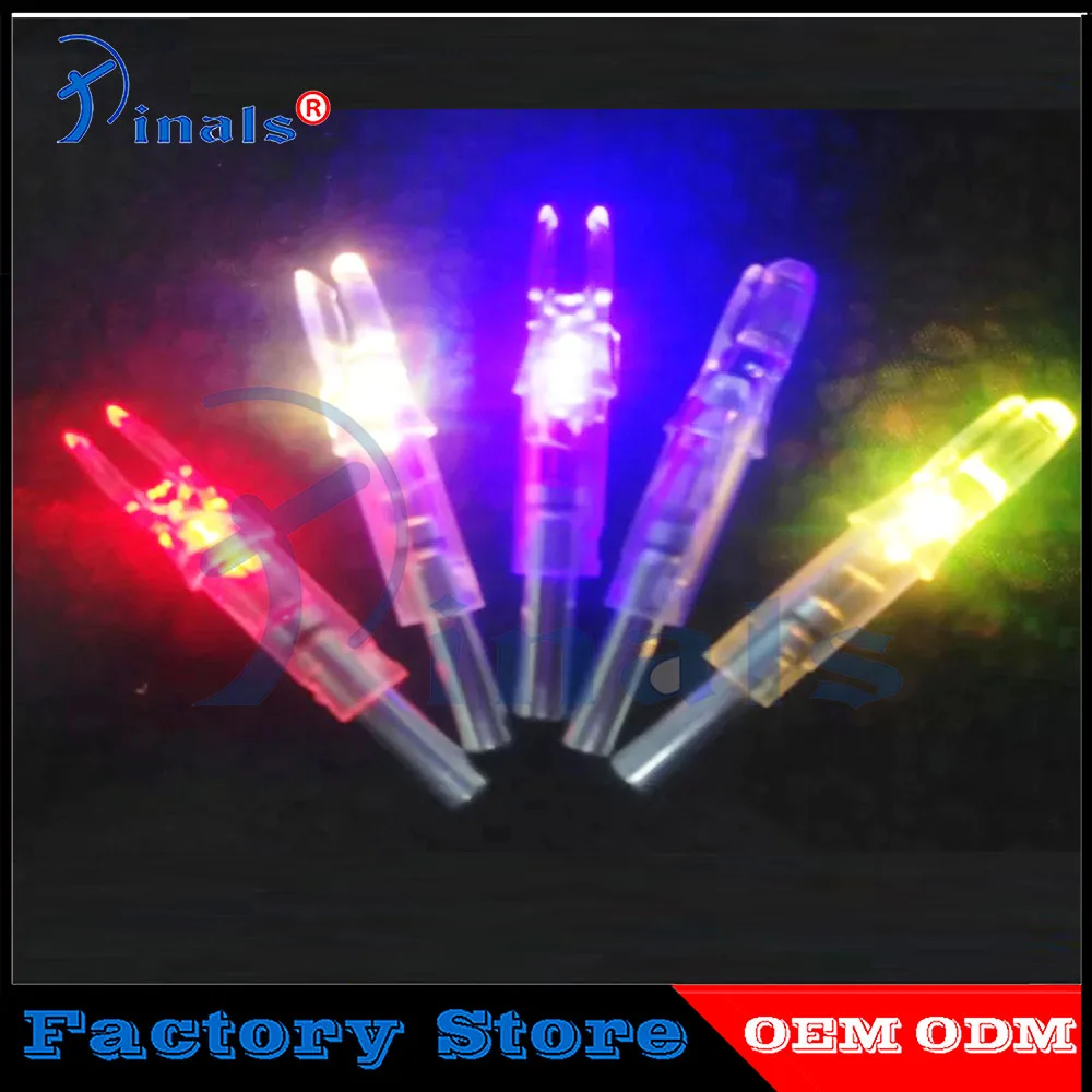 

6pcs LED Lighted nock for ID 6.2mm OD 7.6mm Carbon Fiberglass Shaft Compound Bow Crossbow Hunting Shooting Archery Accessories