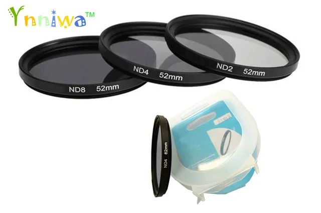 

3pcs/set 49 52 55 58 62 67 72 77mm ND2 ND4 ND8 Neutral Density filter with box for canon nikon DSLR lens free ship with tracking