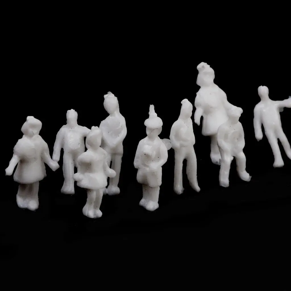 Model People Figures Scale 1:200 Pack of Approx.100pcs White Assorted Style