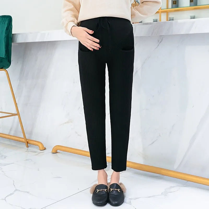 Pregnant women's pants autumn and winter casual loose pregnant women harem pants wearing stomach lift pants sweatpants