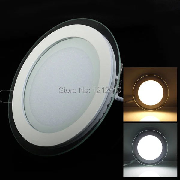 

6W 9W 12W 18W LED Panel Downlight Square/Round Glass Cover Lights High Bright Ceiling 3000K 4000K 6000K Recessed Lamps