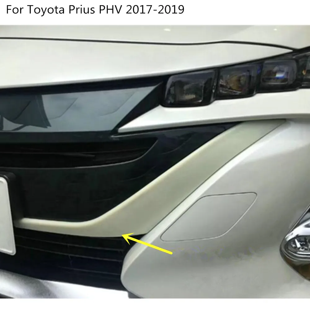 كاشف حماية السيارة البلاستيك تقليم الجبهة حتى رئيس شبكة شواء مصبغة لوحة عصا لتويوتا بريوس PHV Prime 2017 2018 2019 2020 #3