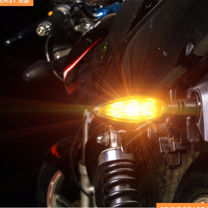 Spirit Beast-Clignotants modifiés pour moto, feu de direction LED, super lumineux, étanche, 2 pièces par lot