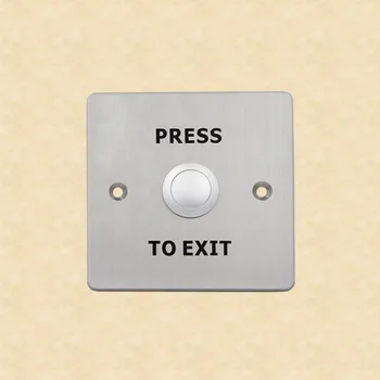 GEEN NC 86*86*25mm rvs panel deur exit drukknop voor automatische deur poort toegangscontrole systeem 12VDC