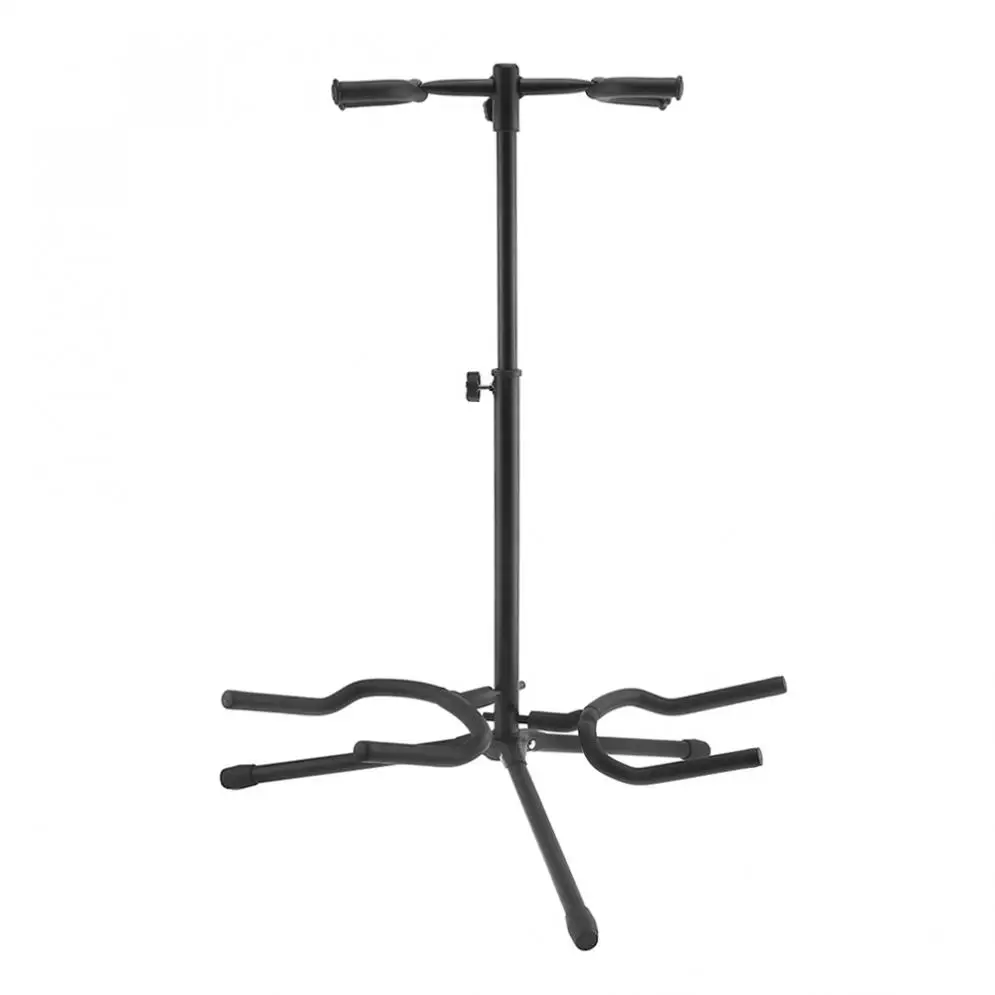 One / Double Holders Aluminum Alloy Floor Guitar Stand with Stable Tripod for Display 2pcs Acoustic Electric Guitar Bass