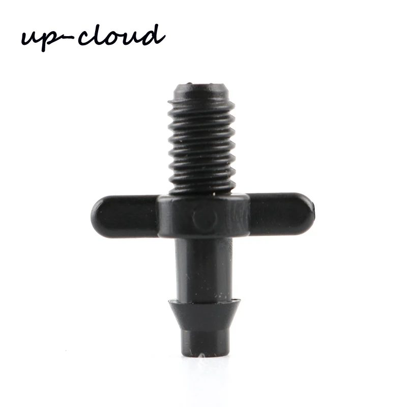 

60pcs UP-CLOUD 4/7mm Hose Barbed to 1/4" thread Straight Connector for Garden Micro Irrigation System Watering Tube Adapter