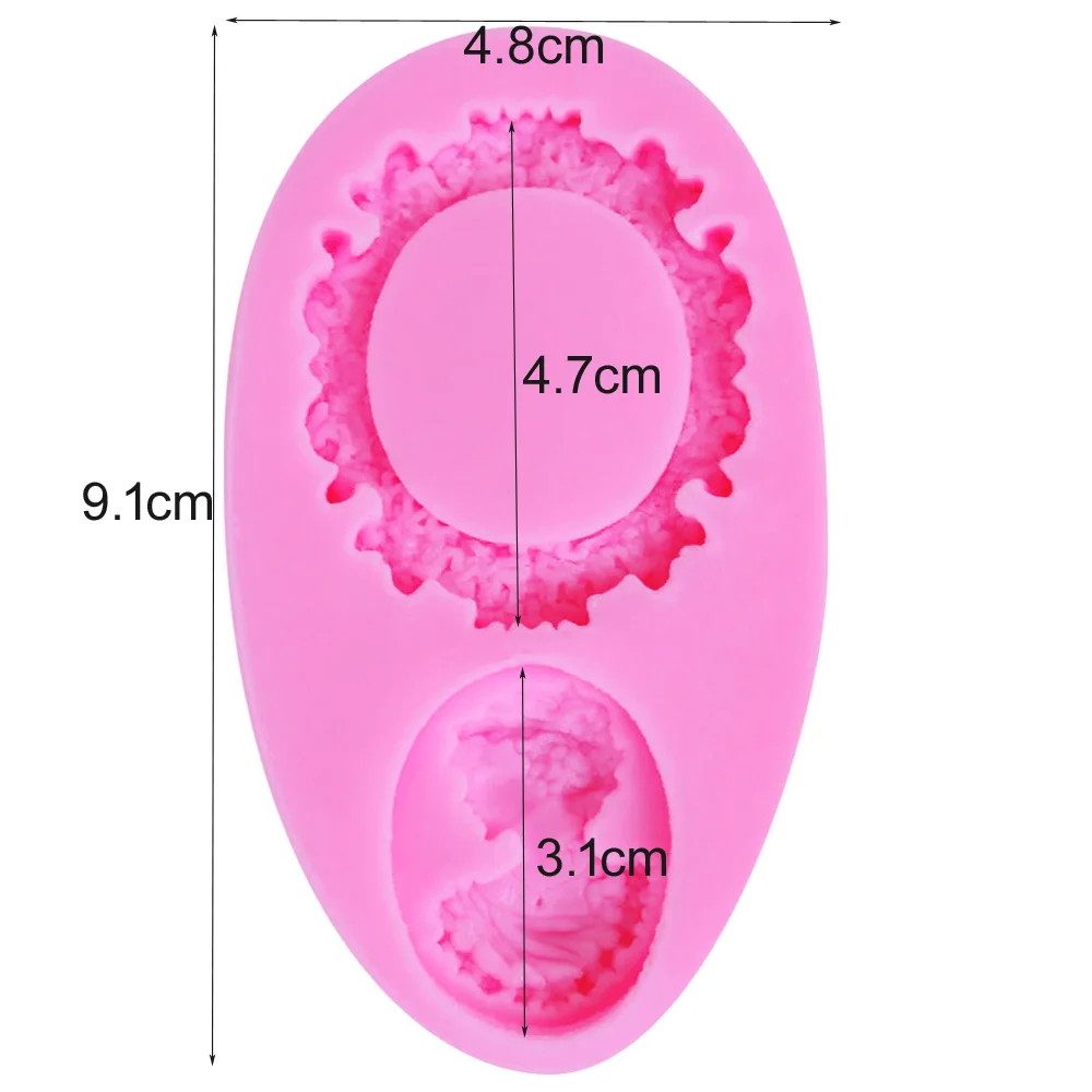 Sophronia M224 Frame Portrait Woman Silicone Chocolate Mold Cake Moulds Silicon Baking Tools Accessories Decorations Forms