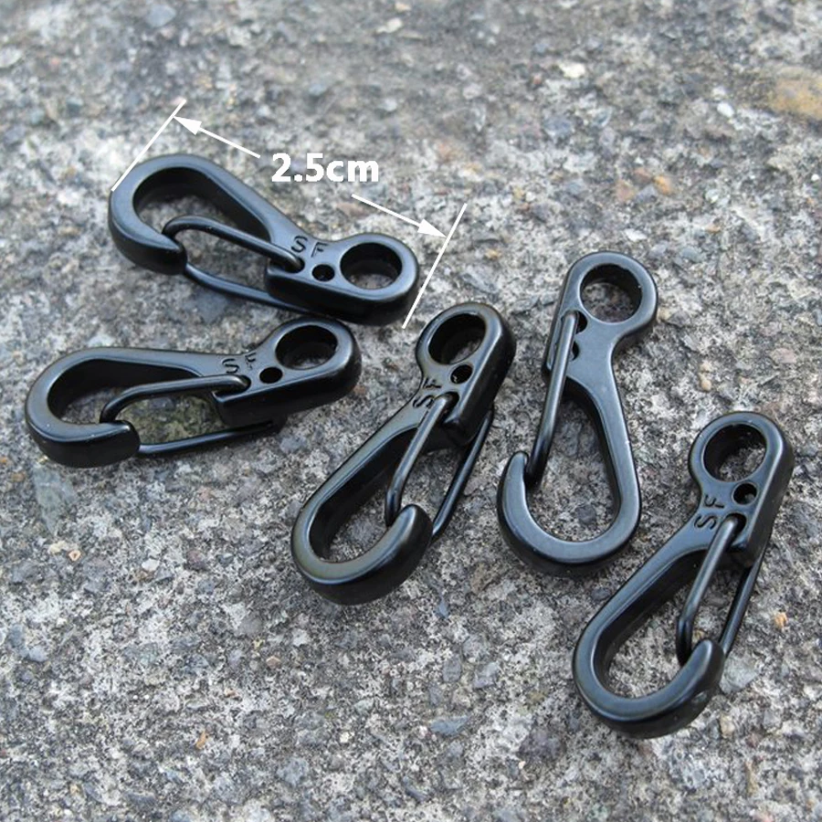 5PCS Outdoor Camping Equipment Stainless Steel Hiking Climbing Tool Alloy Keyring Carabiner Camp Snap Clip Hook Keychain J069