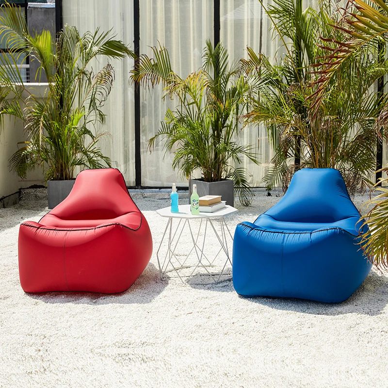 Inflatable sofa bed air bean bags beach lounger