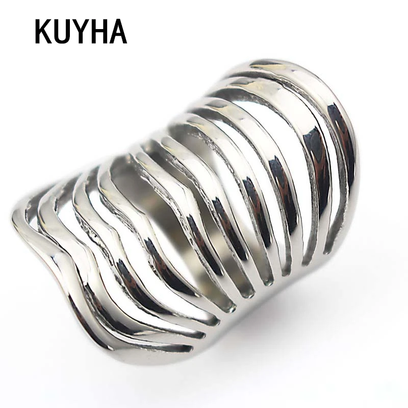 Pierścionek damski/męski ze stali nierdzewnej dla kobiet Punk Fashion Jewelry Wedding Party Ring 6,7,8,9 USA Rozmiar