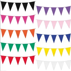 4m 12 bandeiras de feltro colorido celebrar bandeira pendurado banners suprimentos de festa bunting guirlanda feliz aniversário festa de chuveiro de bebê decoração