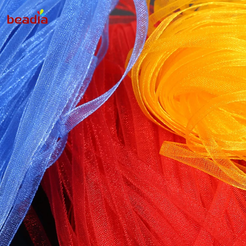 20Yards/lot 3mm Organza Ribbon For Wedding Decoration Bow Craft Webbing Gift Wrap DIY Handmade Material Decorative