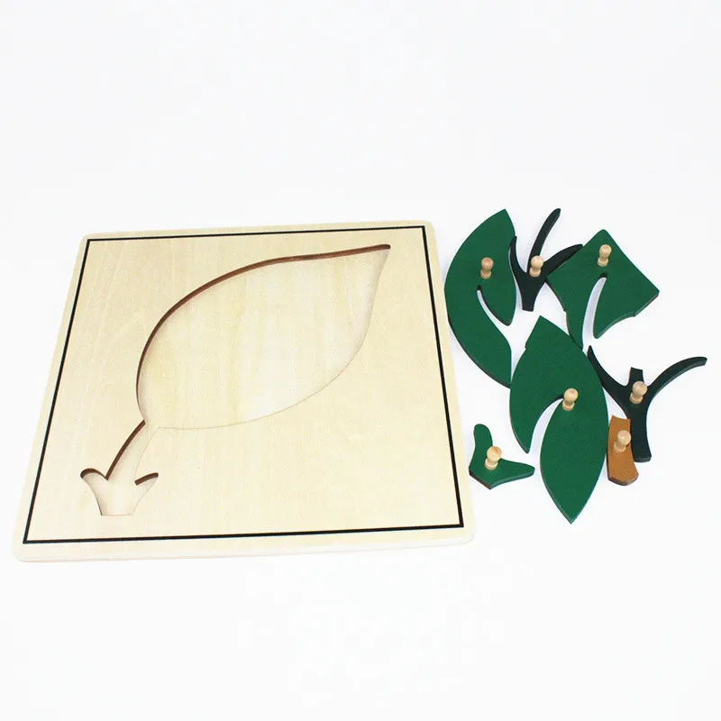 Baby Toy Kids Montessori Leaf Puzzle Animal for Children Wood for Early Childhood Education Preschool Training Learning