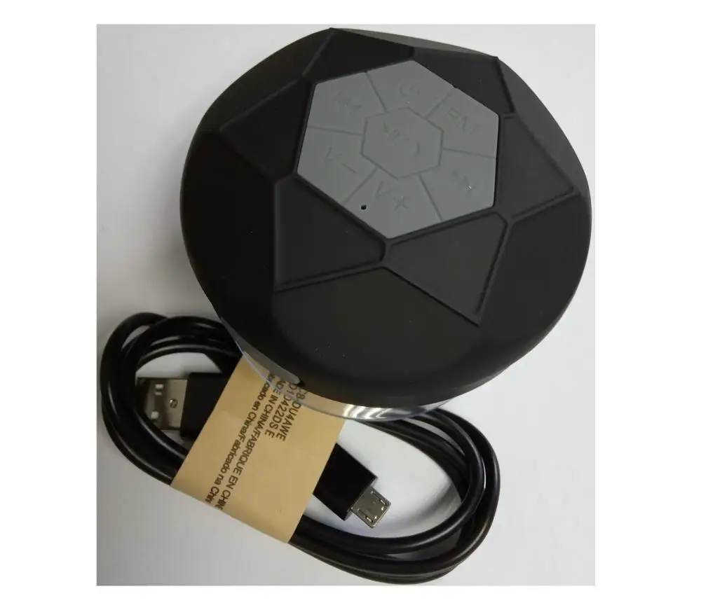 Portable Bluetooth Speaker, Waterproof IPX4 + FM Radio, Loud HD Sound, Shower Speaker Compatible With All Cell Phones, Black