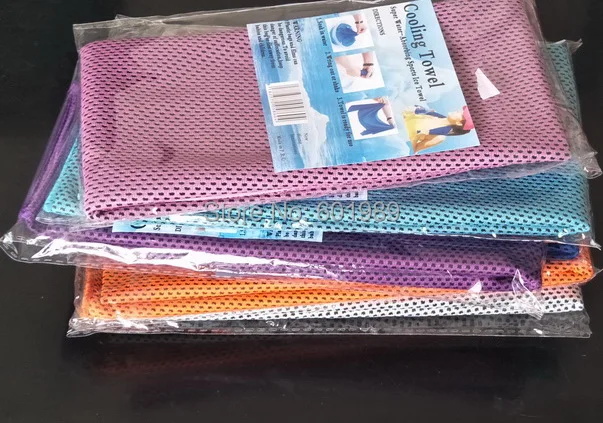 

9Pcs Multicolor 90*30cm Summer Ice Towel Cooling Towel Heat Relief Reusable Cool Towels DropShip