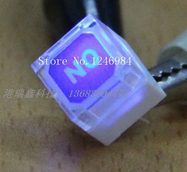 [SA]Micro Switch red and blue color light no lock button switch reset switch Deli Wei PKT002BQ-A11--20pcs/lot