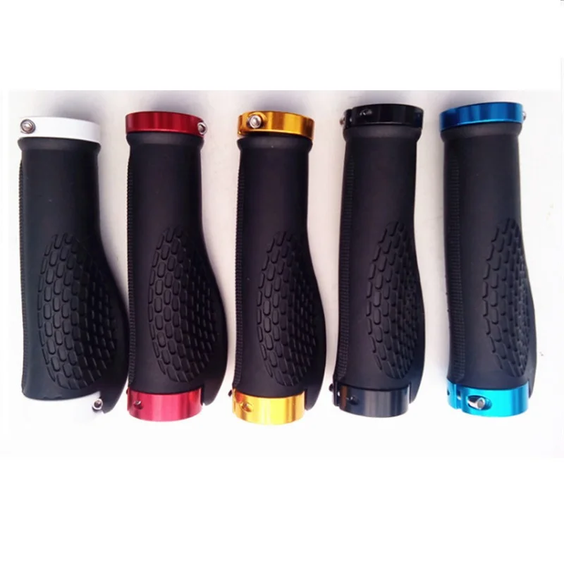 Rubber Bike Handlebar Grip Anti-Skid Ergonomic Mountain MTB Cycling Parts Bicycle Grips Black Gold Red Blue