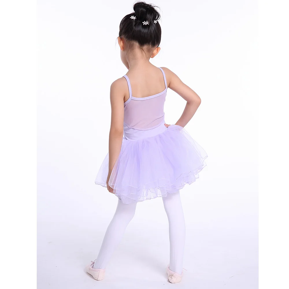 Girls Camisole Ballet Dance Leotard Tulle Skirt Kids Ballet Tutu Dress Ballet Costume Dance Wear Pink Blue Lavender and Black