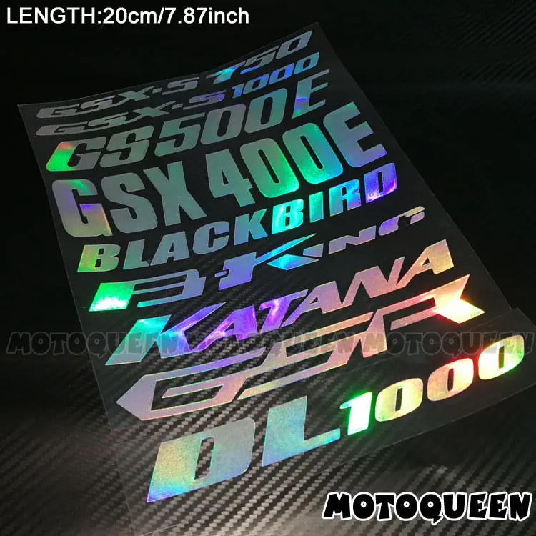 Almohadillas reflectantes para tanque de motocicleta, pegatinas de carenado para GSXR, GSR, GSX650F, GS500F, GS500R, GSFR, GSX600R, GSR600, GSR750, GSXR1300