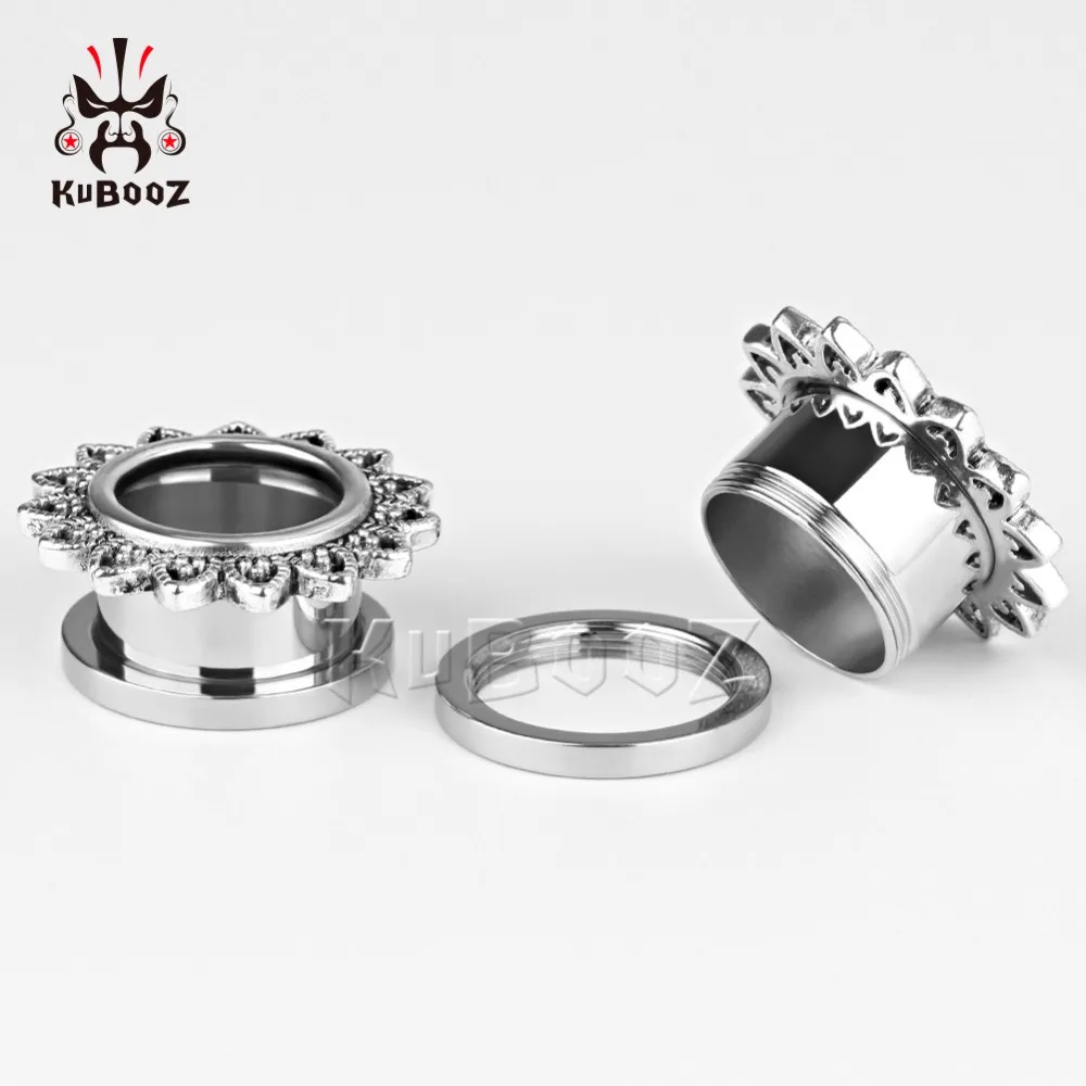 Kubooz piercing small size stainless steel piercing gauges body jewelry expander pair selling ear plug and tunnel