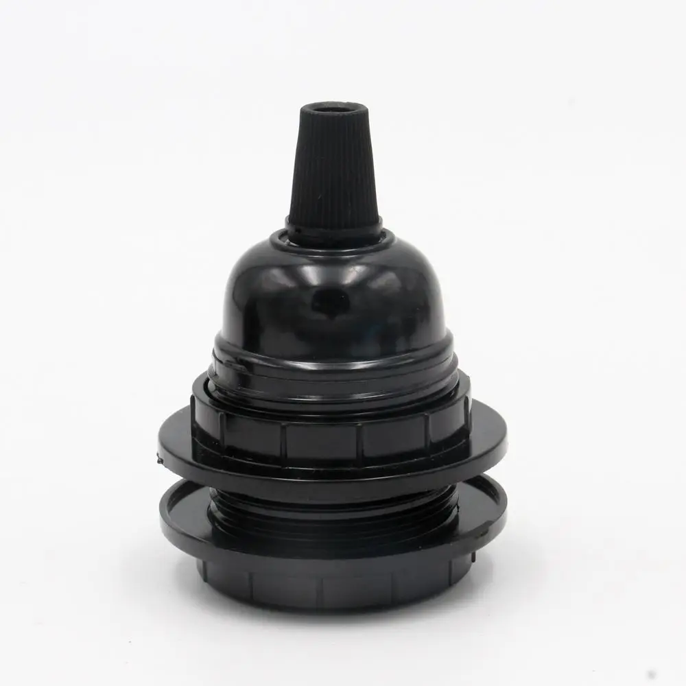 Vintage E27 Bakelite Lamp Socket Phenolic Threaded Bulb Holder E27 Fittings with Lampshade Rings