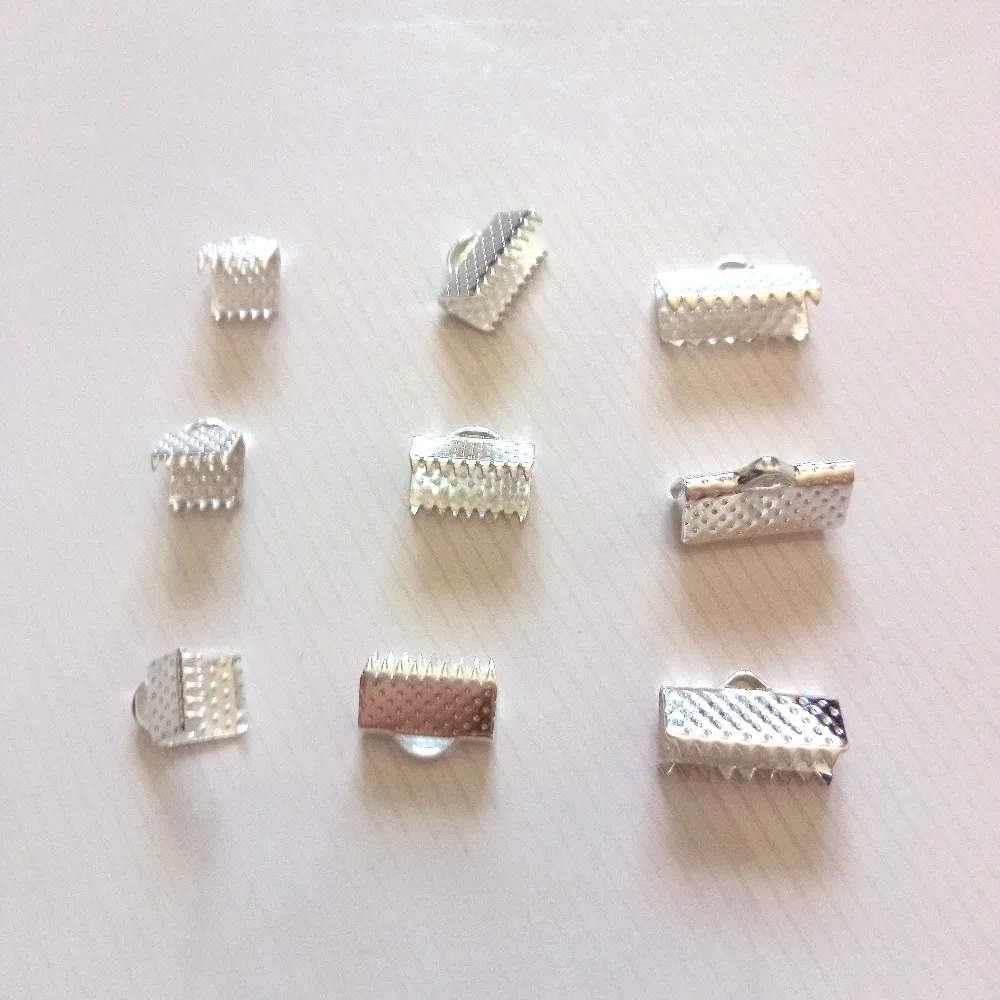 

Hot 200pcs Cord Crimp End Beads Buckle Tips Clasp For Jewelry Making Necklace Bracelet Cords Connectors DIY Jewelry Findings