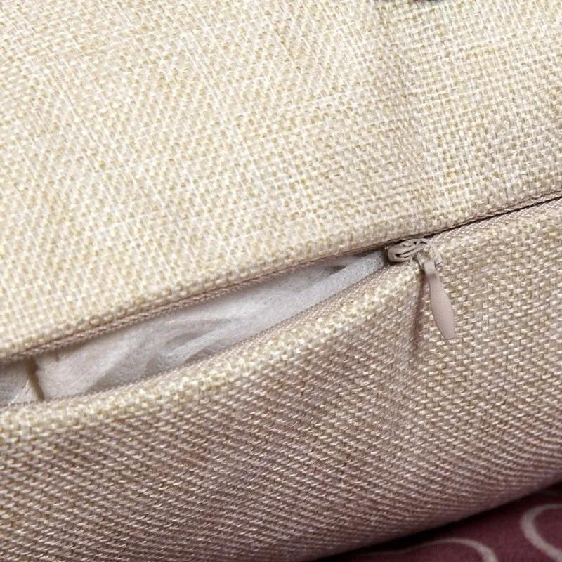 Small Size Cotton Linen Solid Natural Linen Color Sofa Cushion Cover Beige Home Decorative Chair Car Throw Pillow 35x35 40x40cm