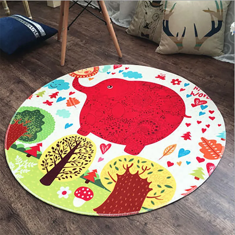 

Infant Shining Round Rug Baby Play Mat 180cm Diameter Cartoon Carpet Computer Chair Pad Child Room decor Rugs Machine Washable