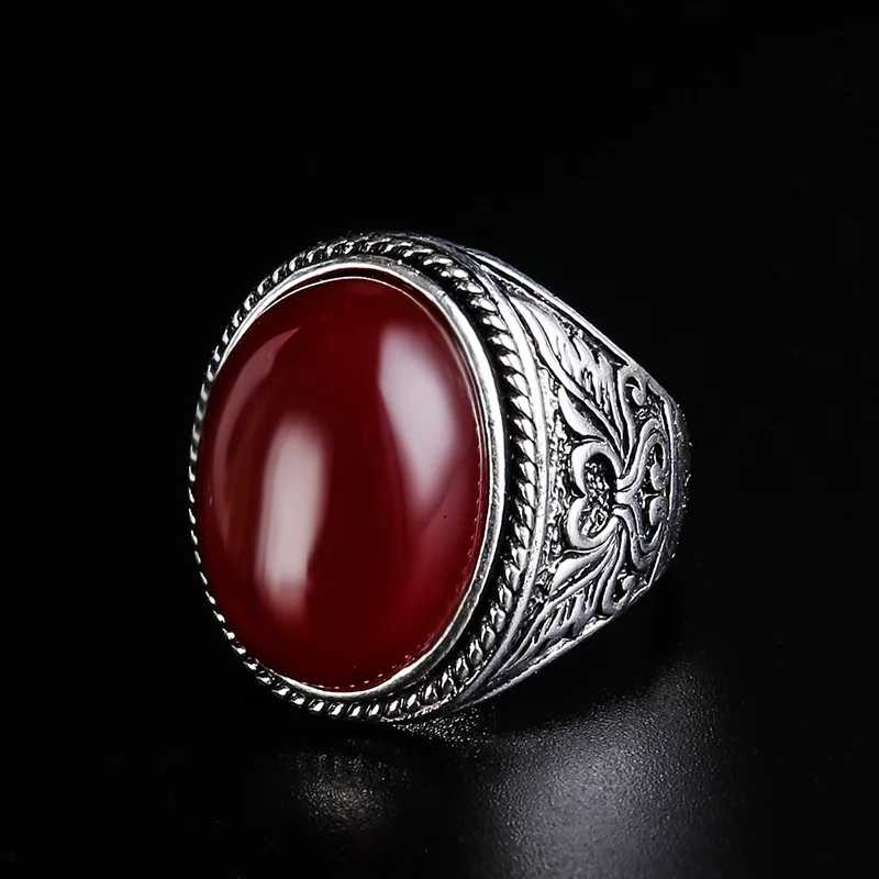 Vintage Rings For Women Male Green Oval Stone Ring Men Engagement Jewelry Ringen For Best  31055