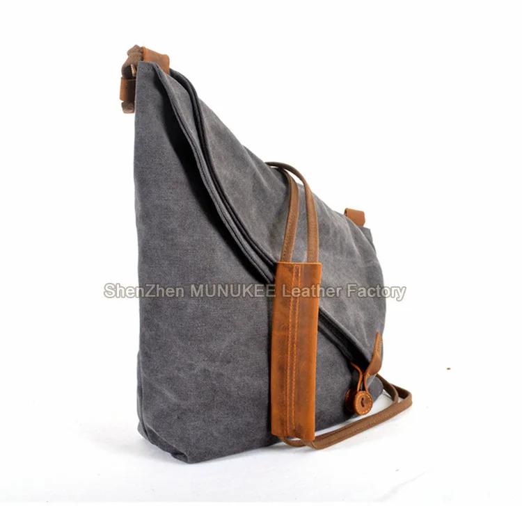 Retro vintage Leather Military Canvas Men's Messenger Bag Women Shoulder Bags for men Crossbody Bag Cotton Canvas Casual Bag