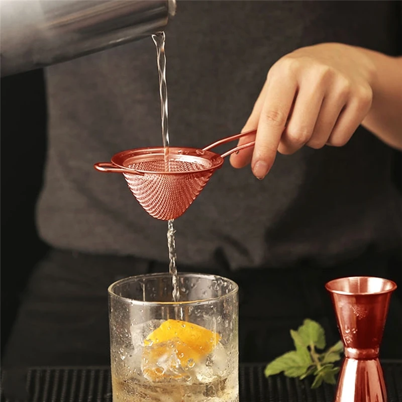 Bar Cocktail Strainer 304 Stainless Steel Cocktail Sieve Great For Removing Bits From Juice Fine Mesh Strainer