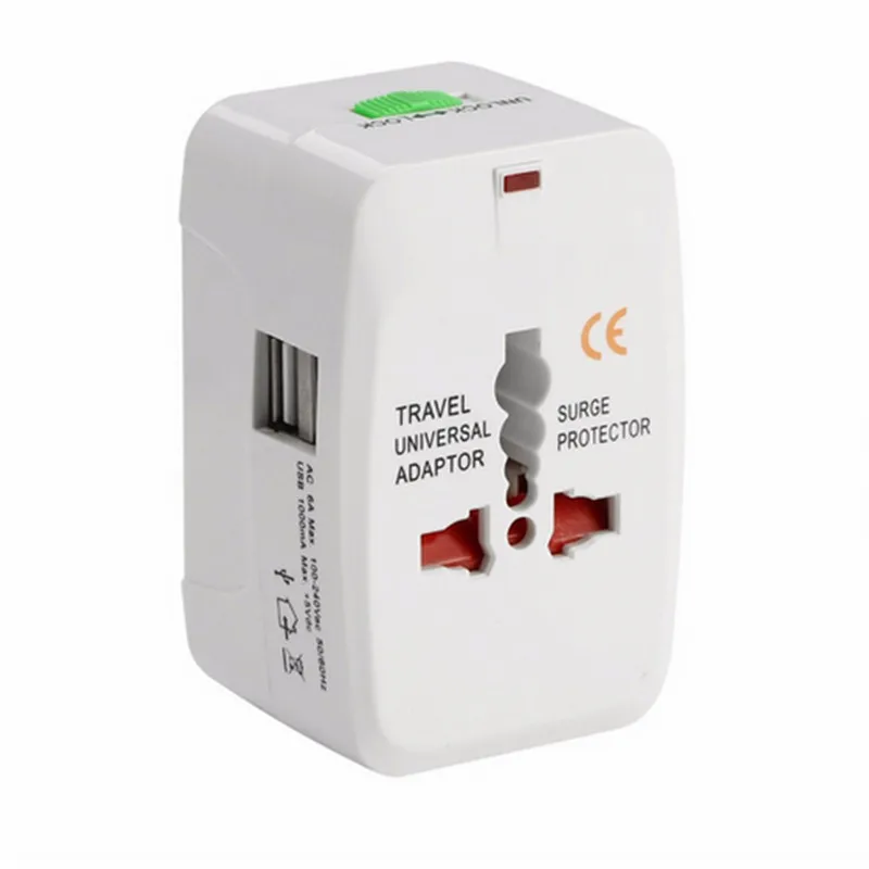 2 USB Charging Universal Travel Adapter All-in-one International World Travel AC Power Converter Plug Adaptor Socket Eu