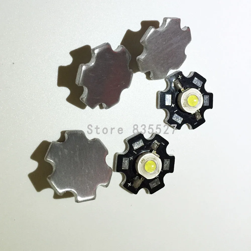 10pcs 5W white LED Heat Sink Aluminum Base Plate PCB Board Substrate 20mm LM Parts / Flashlight / Bulb Spotlight for DIY lights