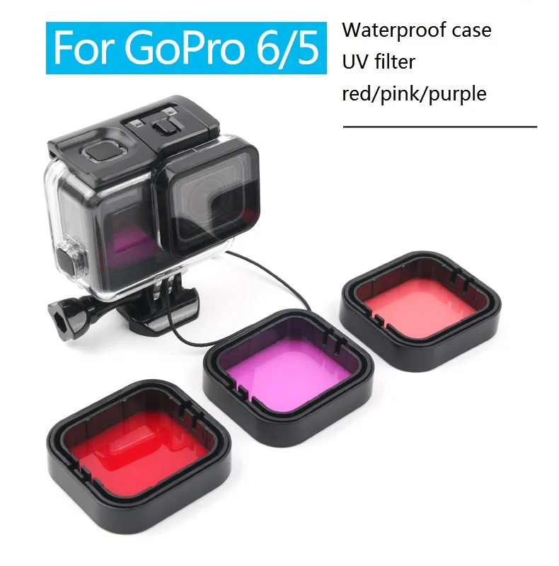 Touch Screen For GoPro Hero 7 6 5 Black Waterproof Case Camera Accessories Protect Housing/Box/Diving UV Filter/AntiFog Inserts