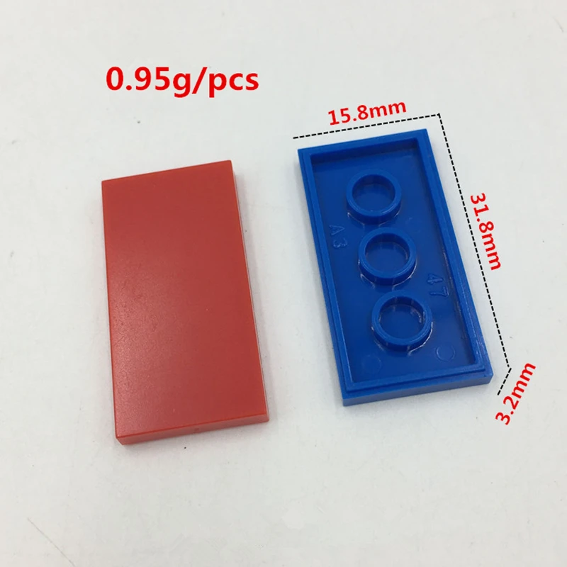 100g/lot 2*4 Building Block thin brick Smooth surface Compatible with KNOWN BRAND Educational Toy Multicolor toys for Children