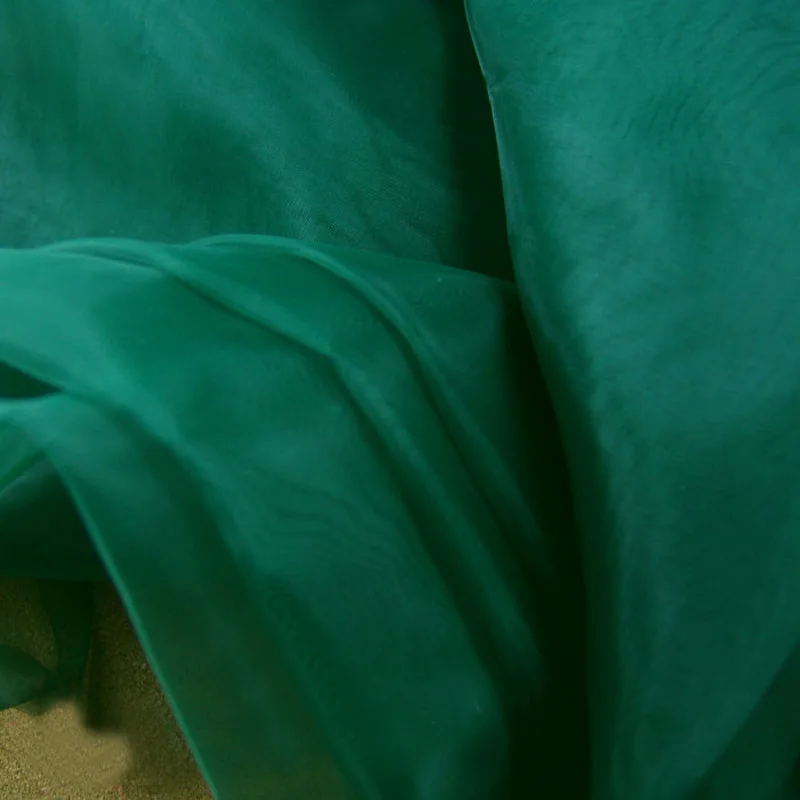 Dark Green Organza Fabric 150cm wide Mesh Cloth Wedding Party DIY material for dress tutu skirt room decoration curtain fabric