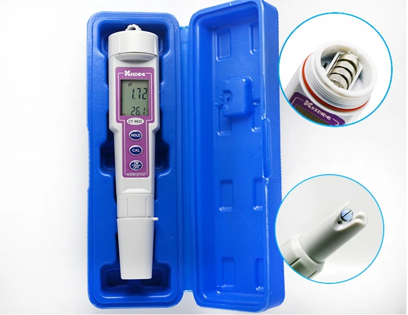 

KEDIDA Waterproof Digital PH Meter Resolution:0.01 pH Pharmaceutical Acidity Acid Acidometer Metallurgy Water Quality ph Monitor