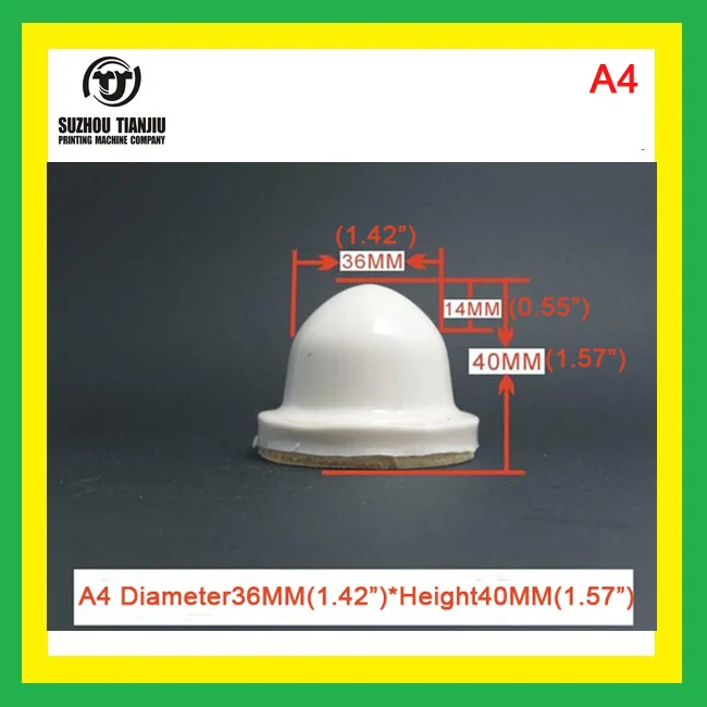 

TJ A4 Roundness Pad Printing Rubber Pad Size:Diameter36*H40MM(1.42"X1.57")