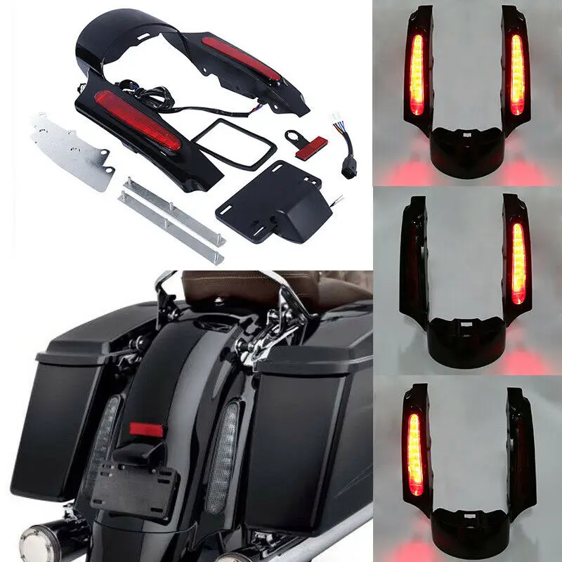 

LED Rear Fender Extension Fascia For Harley Electra Street Road Glide Custom FLTRX FLHR FLHT FLHX 2009-2013 Motorcycle