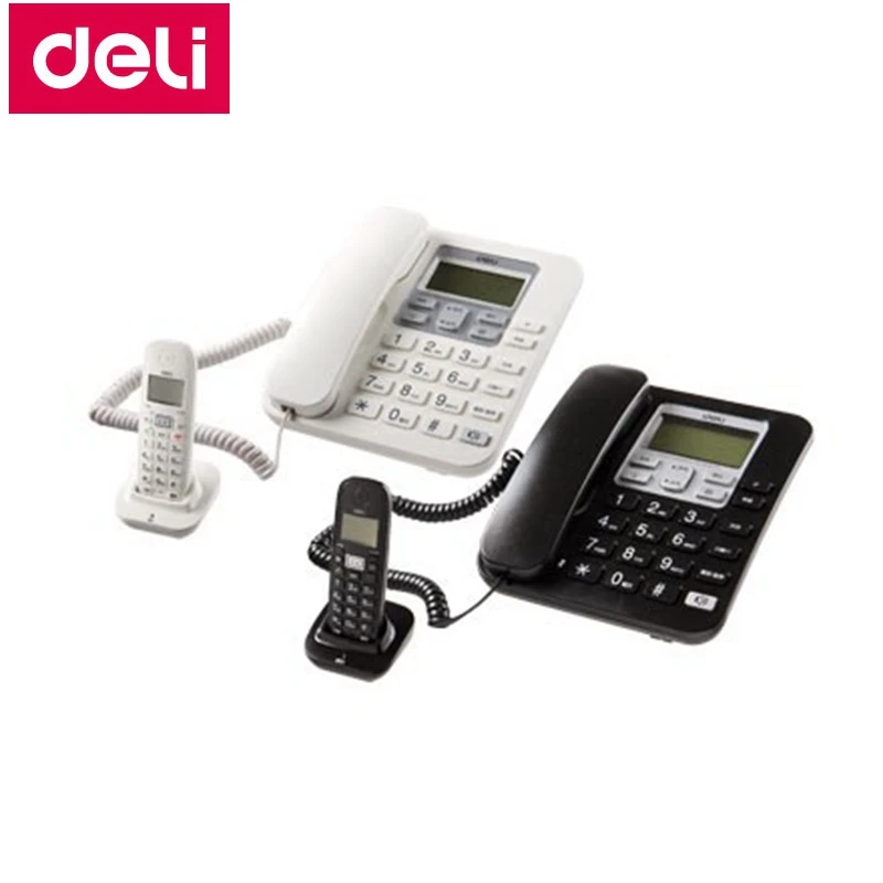 [ReadStar]Deli 791 Mother & son cordless telephone set office telephone alarm caller ID display records date time display