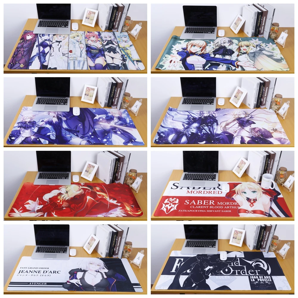 Anime Fate Grand Order Jeanne d'Arc Alter Saber Nero Claudius Mordred Shielder Matthew Mouse Pad Mat 40*90cm Mousepad Large FGO