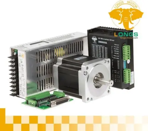 3Axis Nema 34 Stepper Motor 880OZ-In & 1232oz-in & stepper motor  driver DM860A  for Control CNC Mill